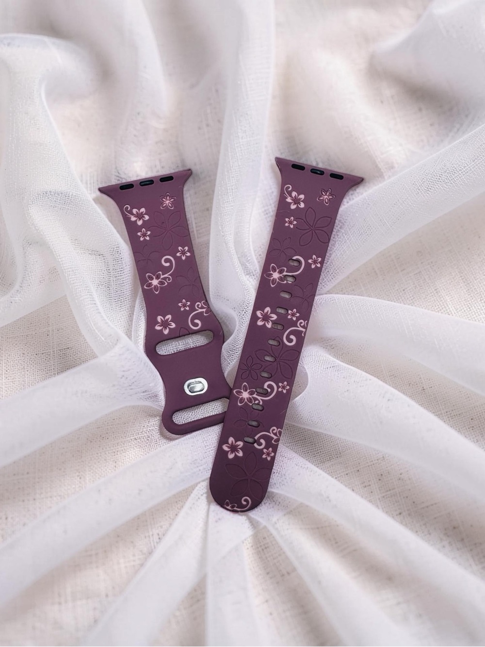 New Floral  Design Apple Watch Bands  38mm / 40mm / 41mm Purple Mauve